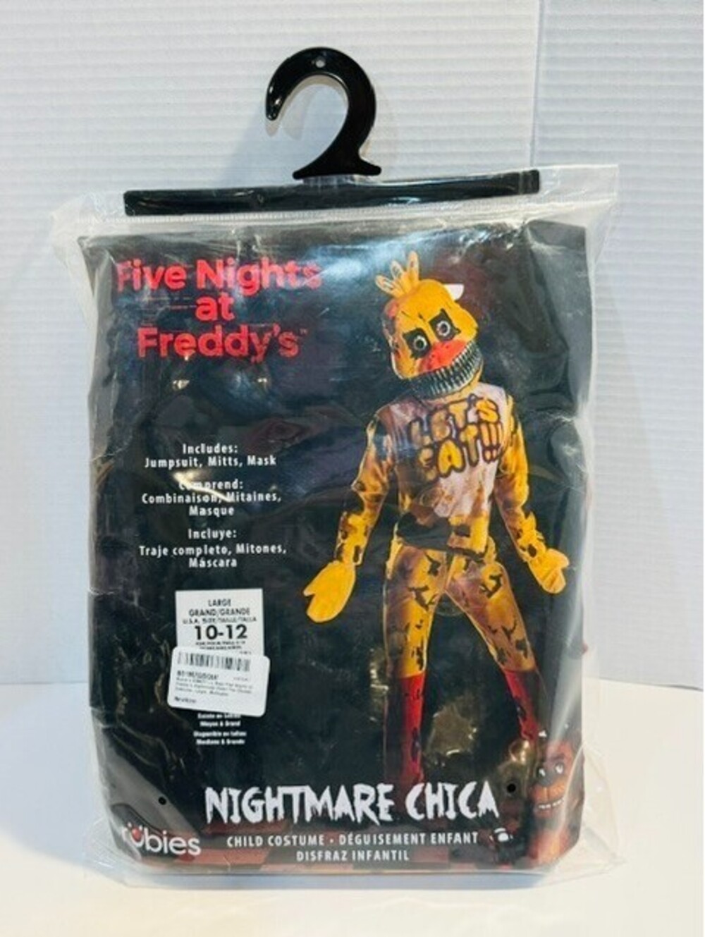 Authentic Rubies Five Nights at Freddyโs โ Nightmare Chica Kid Costume - Child L